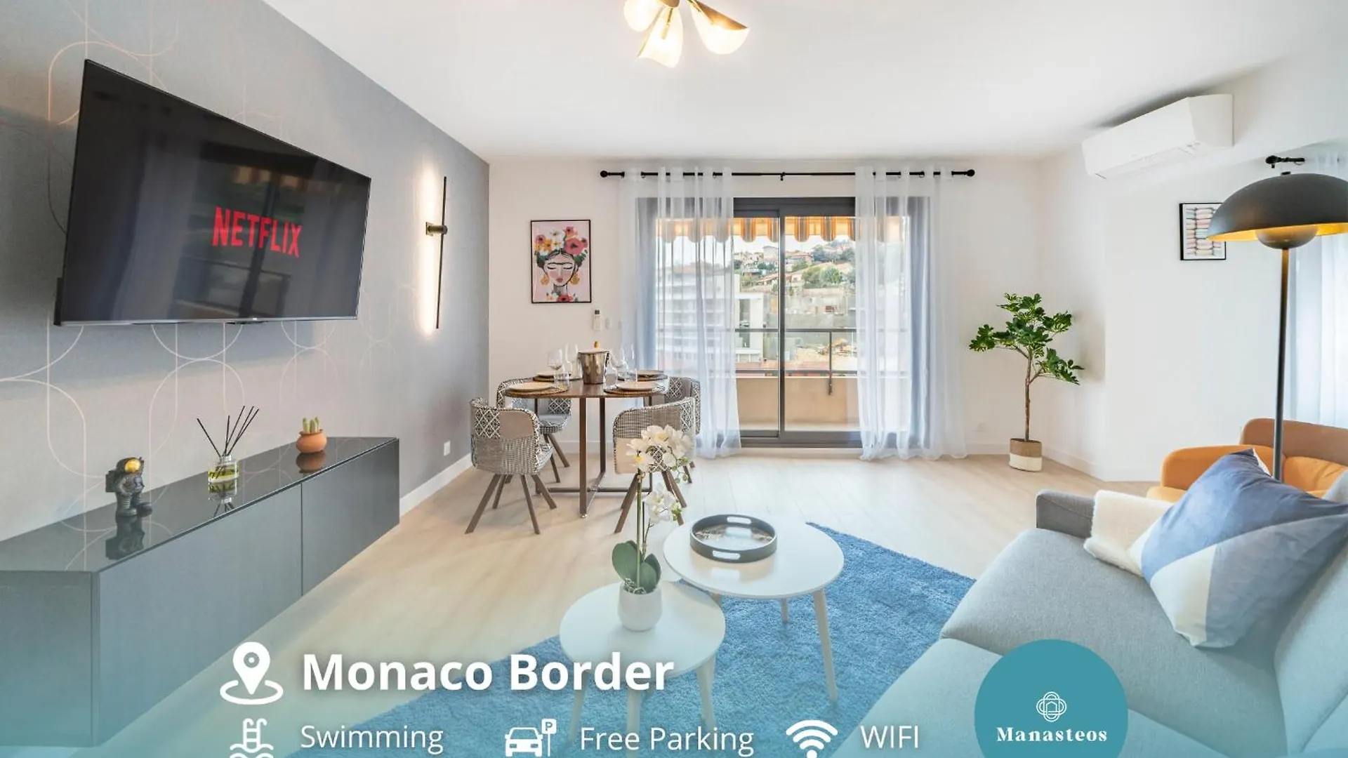 5mn Monaco - Vue mer - Parking - Piscine - BB Apartment Beausoleil